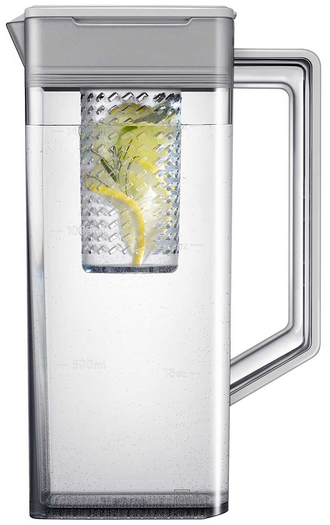 Pitcher view of Samsung Bespoke Refrigerator