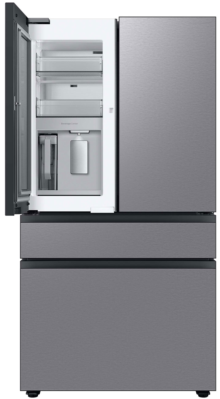 Front view of open Beverage Center section.