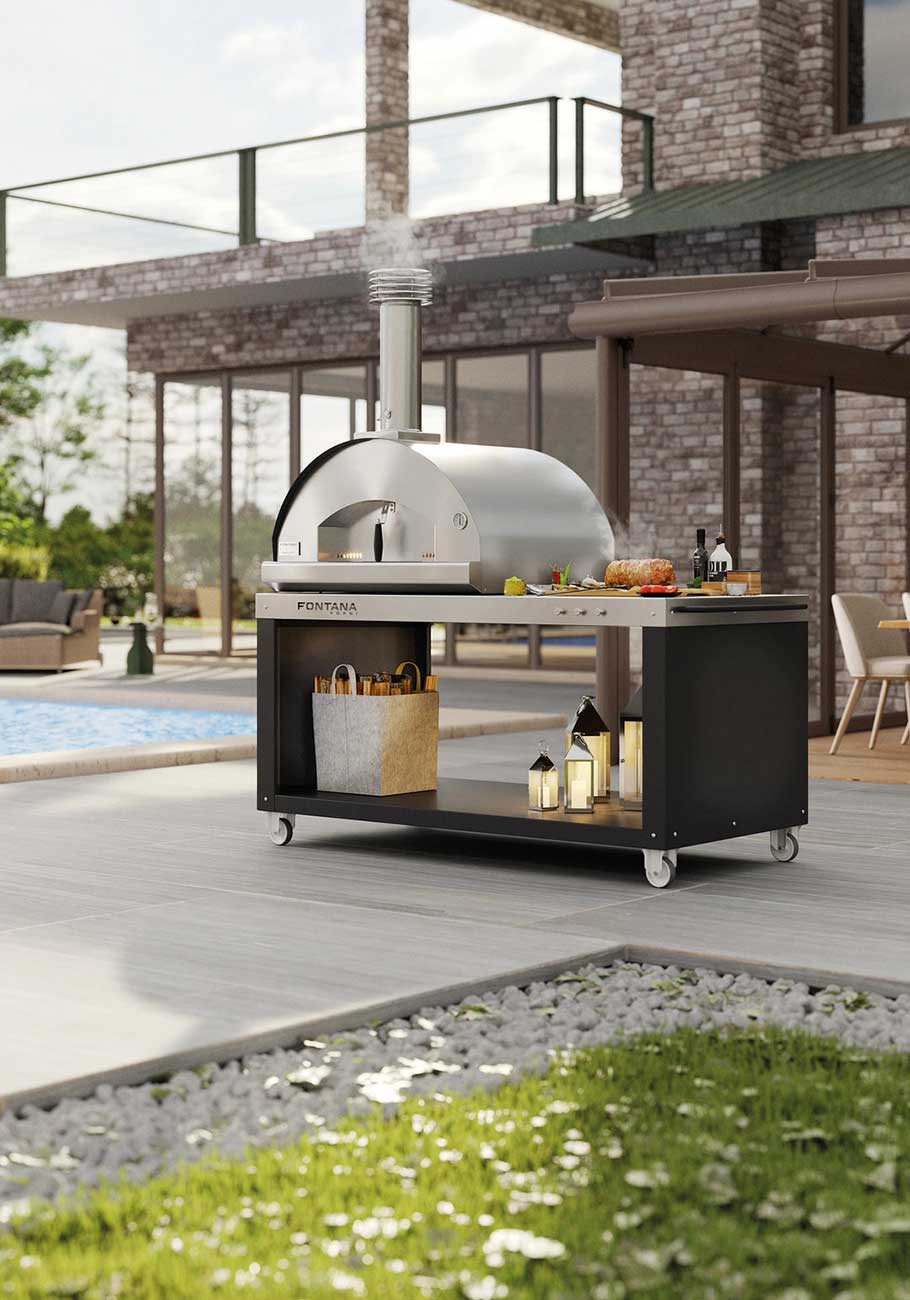 Pizza Desk view of Fontana Pizza Oven