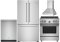 Thumbnail Image: BlueStar Stainless French Door Refrigerator & Gas Range Package