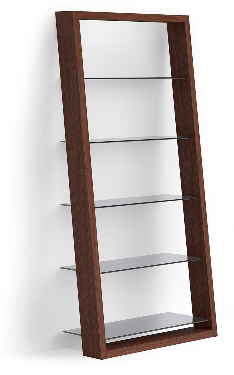 BDI Leaning Shelf Eileen 5166 in Chocolate Stained Walnut Finish