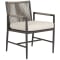 Sunset West Pietra Dining Chair in Graphite | Stone Gray | Echo Ash Sunbrella