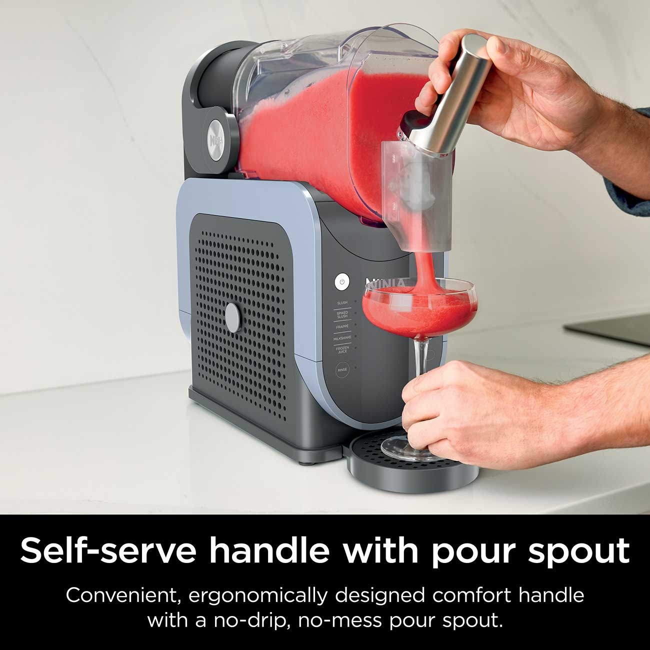 SLUSHi 88 Oz. Professional Frozen Drink Maker Handle Detail