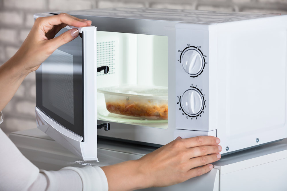 microwaving food