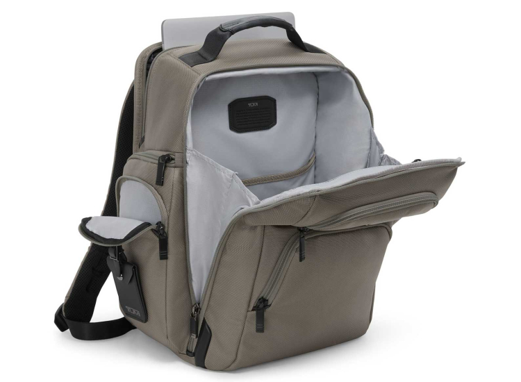 tumi alpha 2 backpack earl grey Slim Deluxe Portfolio Luggage Online Crafted from TUMIs signature ballistic nylon with leather accents Tumi Slim Solutions Brief Pack