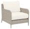 Sunset West Manhattan Club Chair in Dove Grey | Linen Canvas Sunbrella