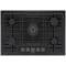 Bosch Gas Cooktop 800 Series 30 In. With Black Stainless Steel Knobs in Black