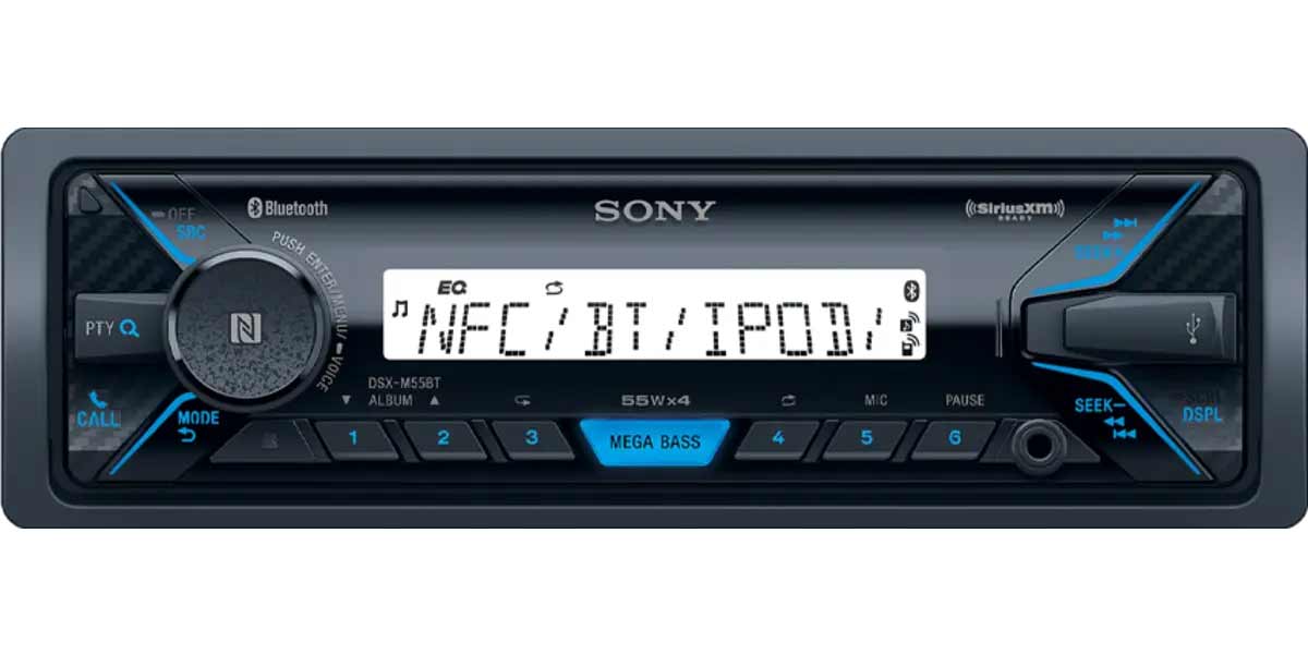 Front View of Sony Radio