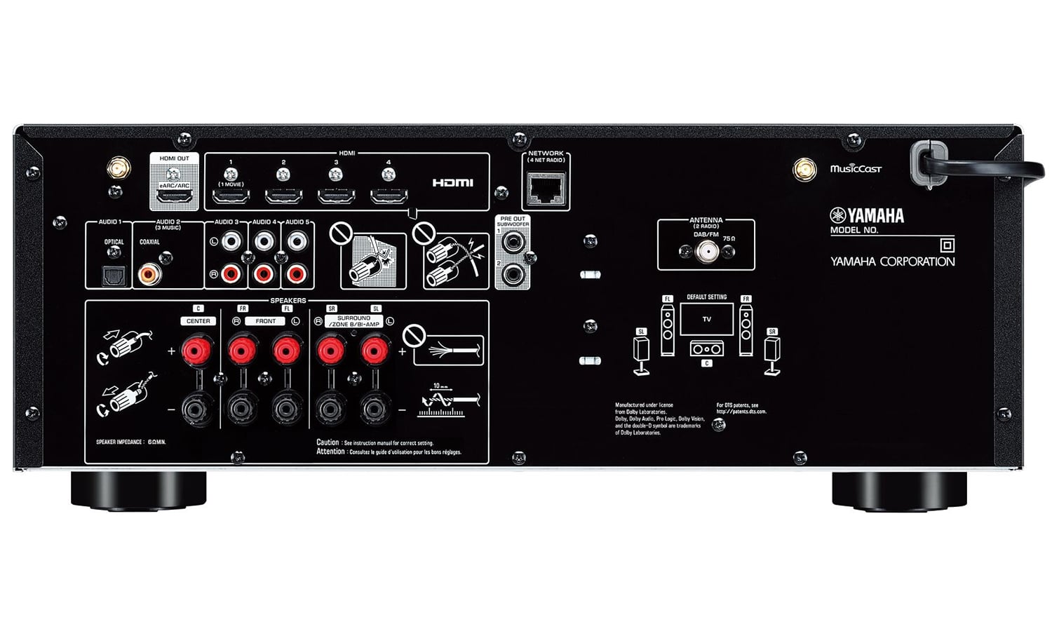 Yamaha - RX-V4ABL - Audio Receivers