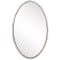 Howard Elliott Simone Oval Mirror In Stainless Steel Finish
