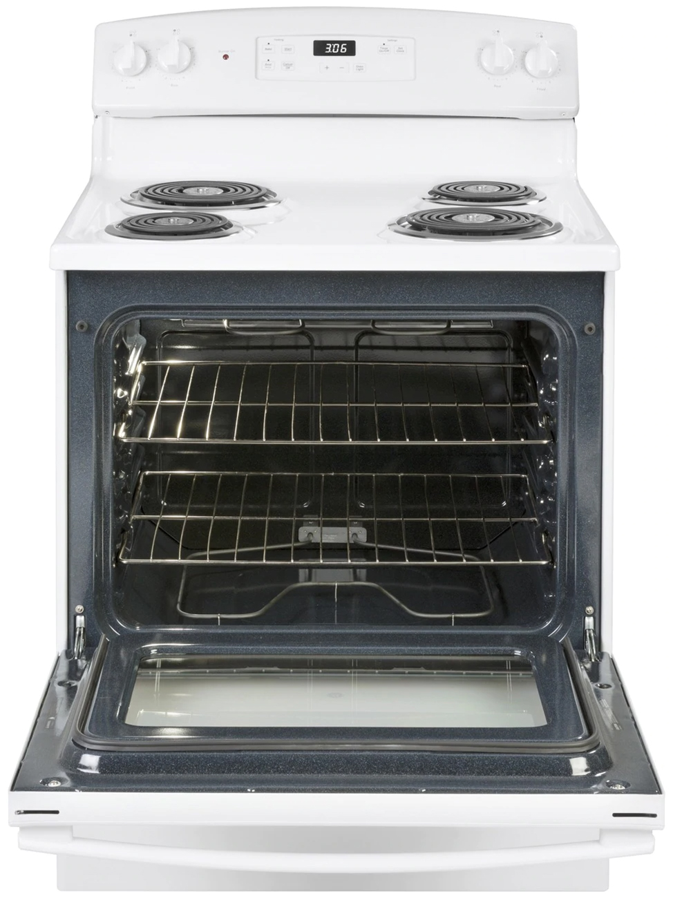 GE 30" White Electric Range JBS360DMWW Abt