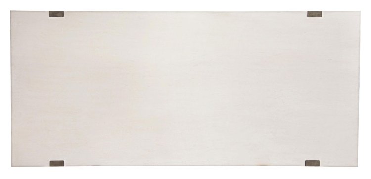 Large image of Bernhardt Hadleigh Dining Table in White Plaster | Rustic Gray