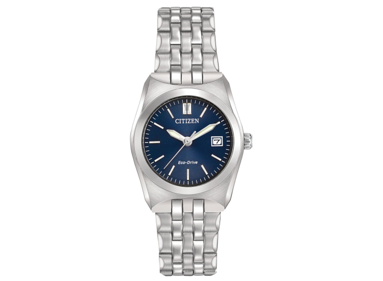 citizen ladies' eco-drive classic dress corso stainless steel rectangle watch Citizen - Brandclub