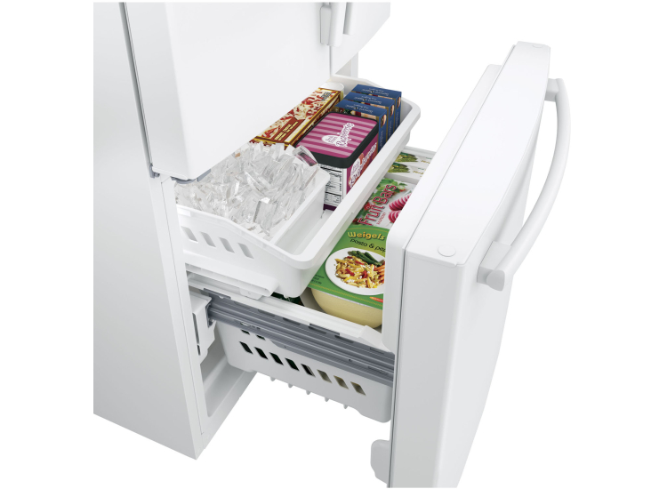 GE 24.7 Cu. Ft. French-Door Refrigerator 33-Inch Wide in White - GNE25JGKWW
