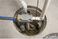 Sump Pump inside floor well