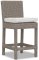 Sunset West Coronado Bar Stool in Driftwood | Canvas Flax Sunbrella