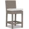 Sunset West Coronado Bar Stool in Driftwood | Canvas Flax Sunbrella