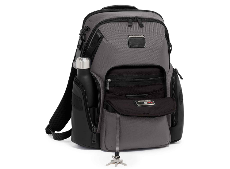 tumi alpha bravo t-pass backpack antracite Navigation Terra Brown Enter initials in notes at checkout for free monogram Tumi alpha backpack - Gem