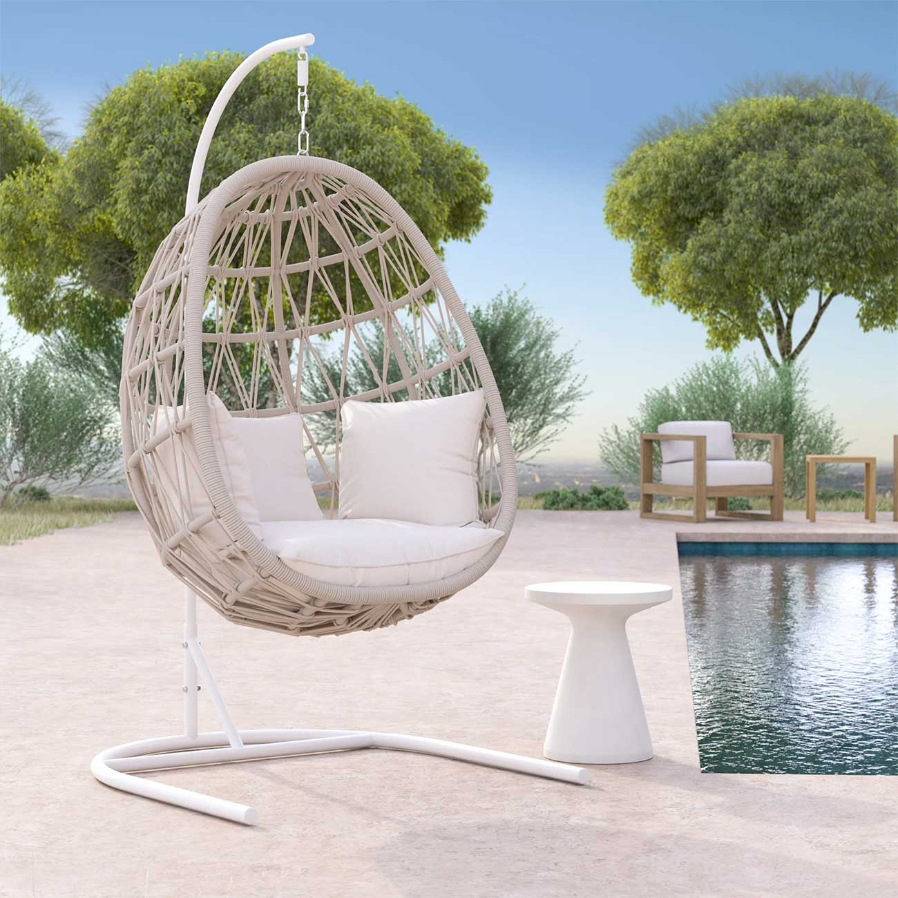 Sunset West Dana Hanging Club Chair pool side
