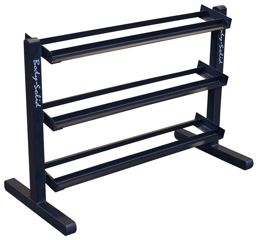 Angled View Image of Body-Solid Dumbbell Rack in Black