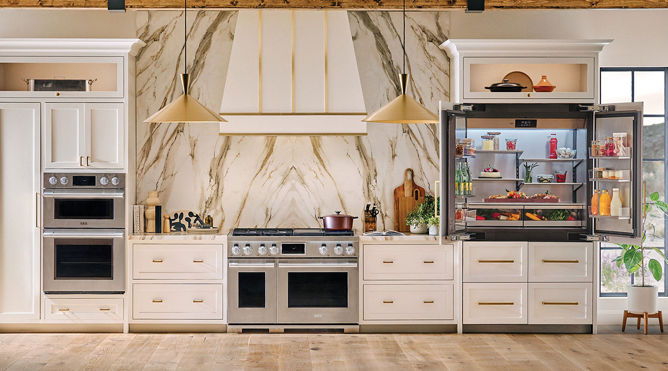 Lifestyle View of Refrigerator Open in Kitchen