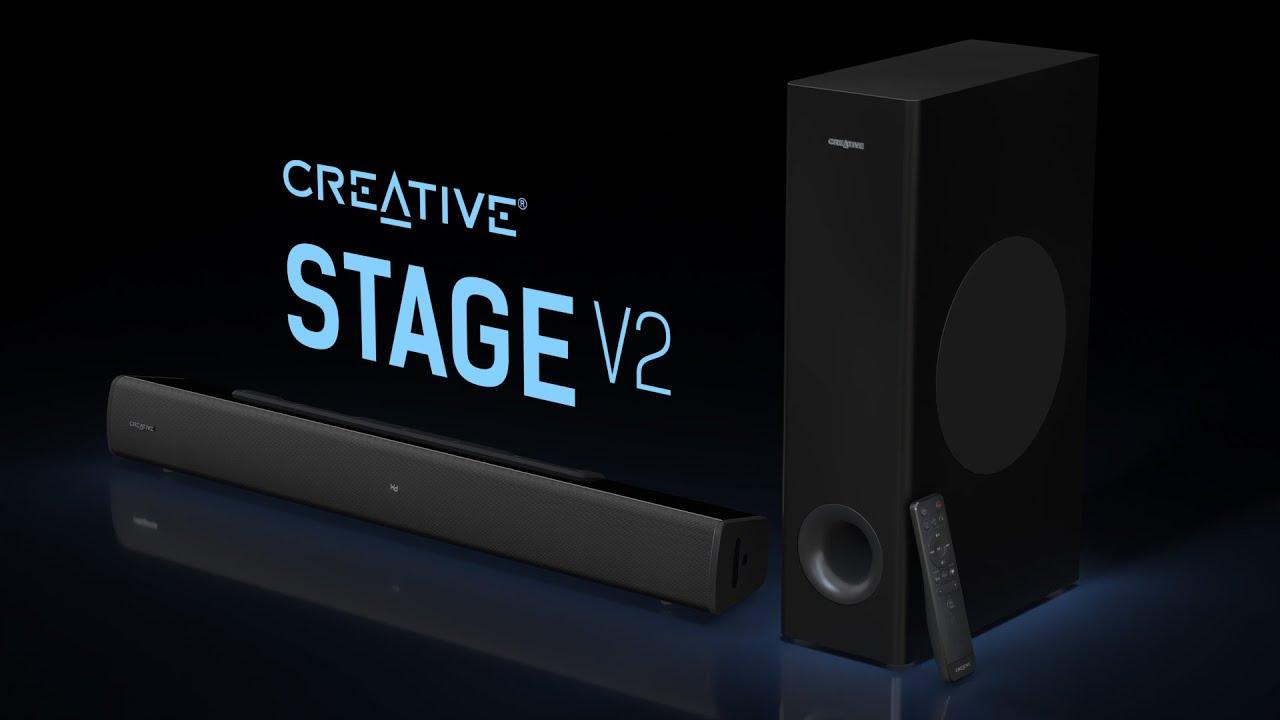 Creative Stage V2 Soundbar with Long-Throw Subwoofer Abt