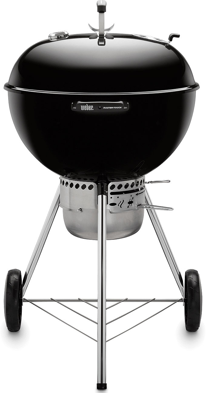 Front of a Weber 22" Master-Touch Charcoal Grill in Black
