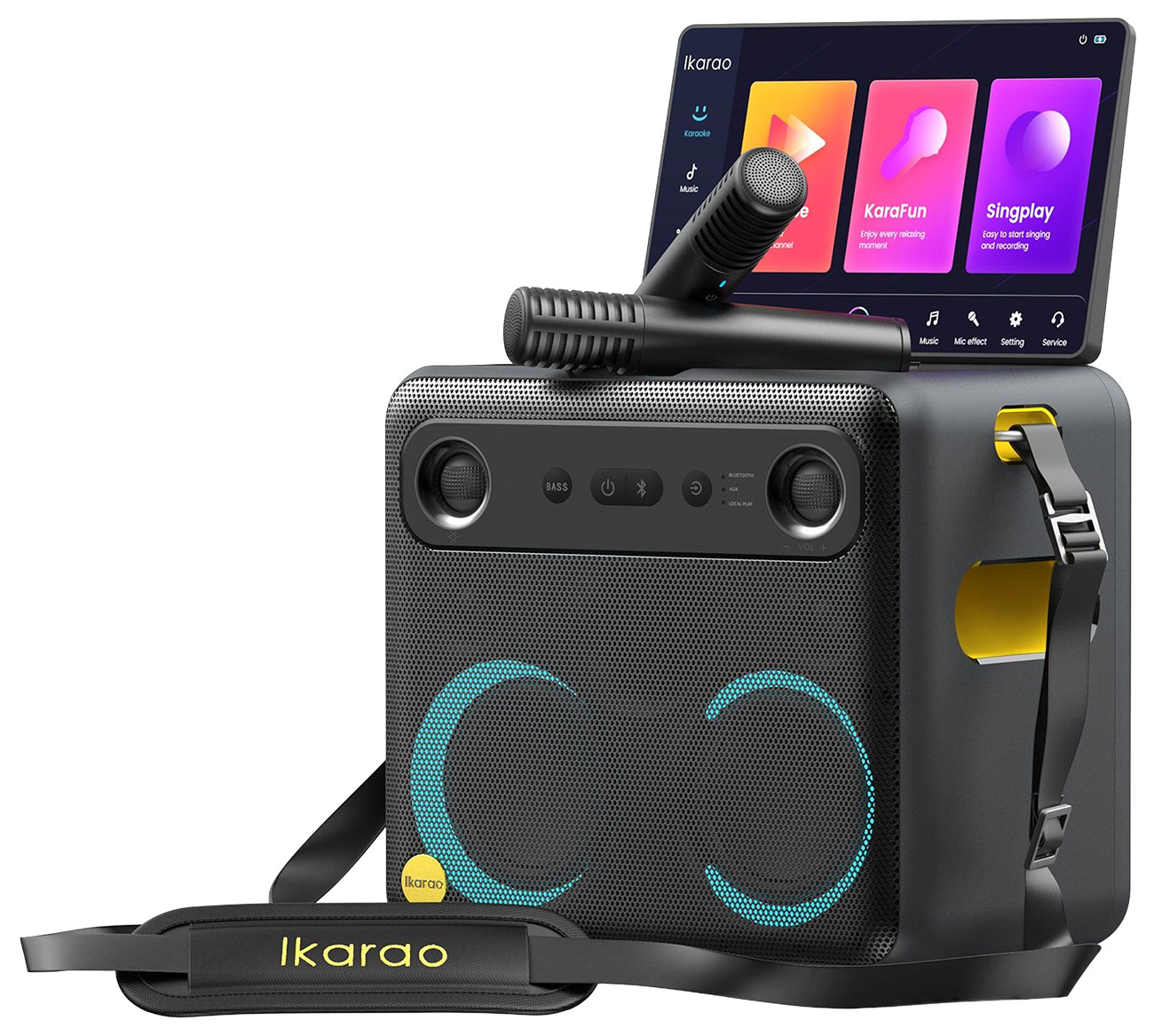 Front Right View of IKarao Portable Karaoke Machine 