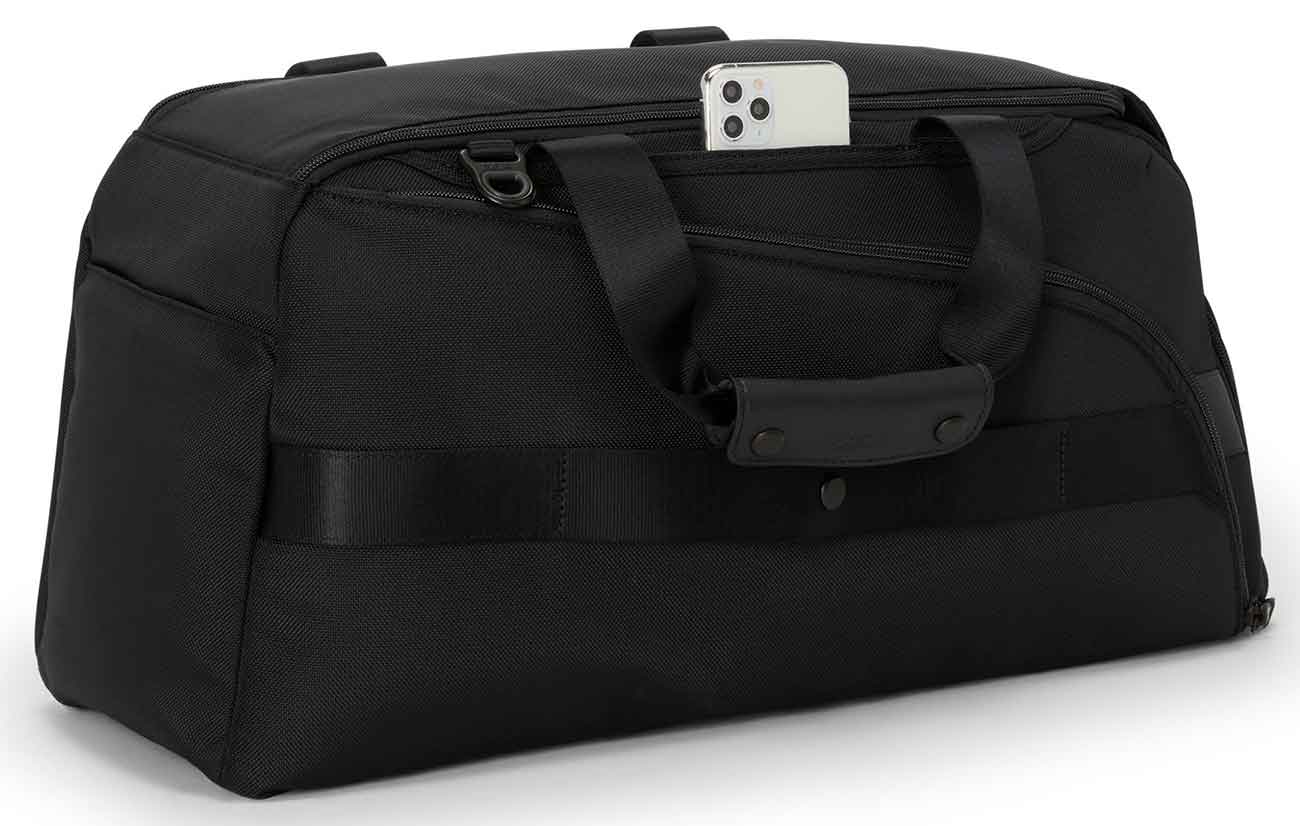 View of TUMI Golf Duffel rear slip pocket
