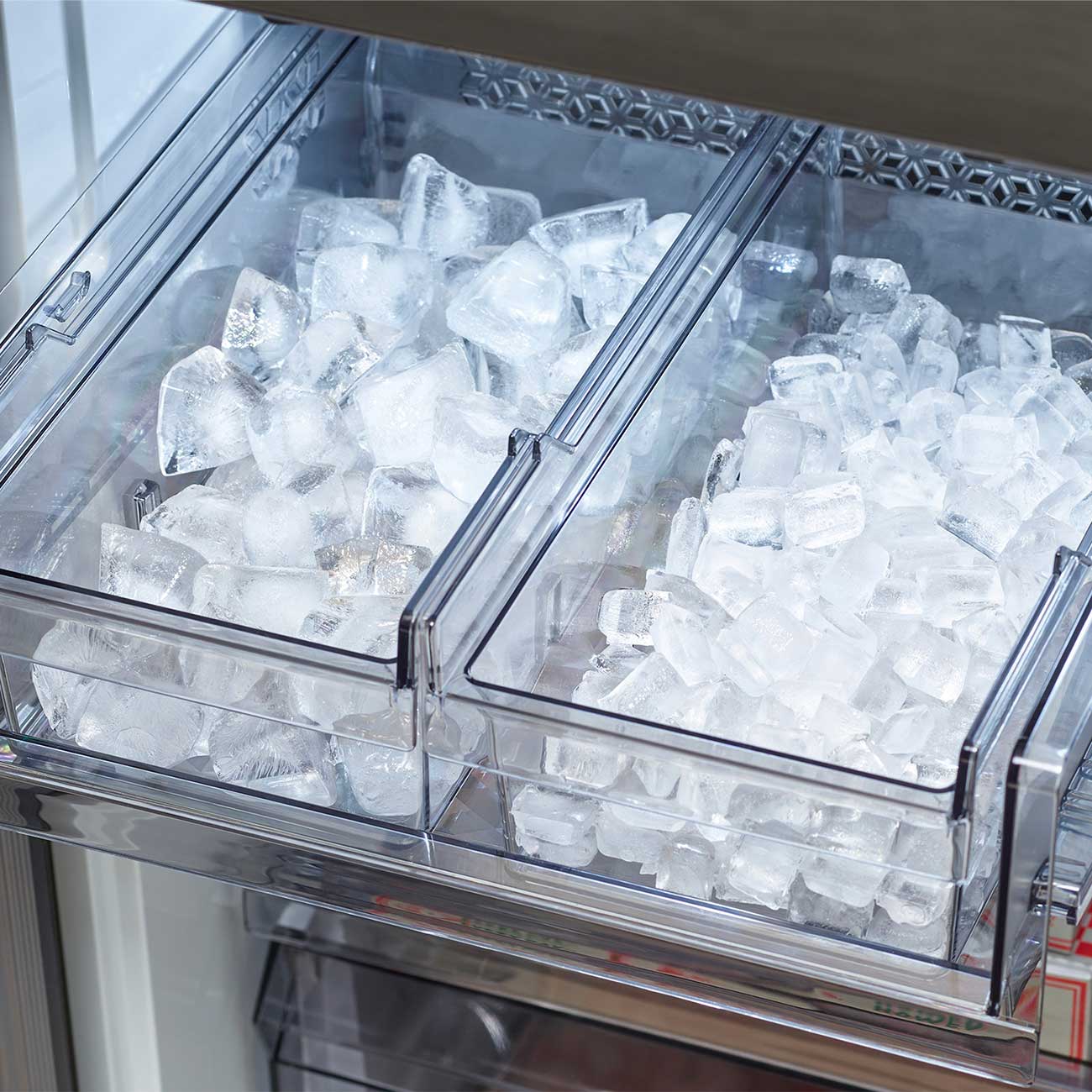 Closeup View of Refrigerator Ice Tray