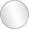Howard Elliott Steele Round Mirror In Brushed Black Finish