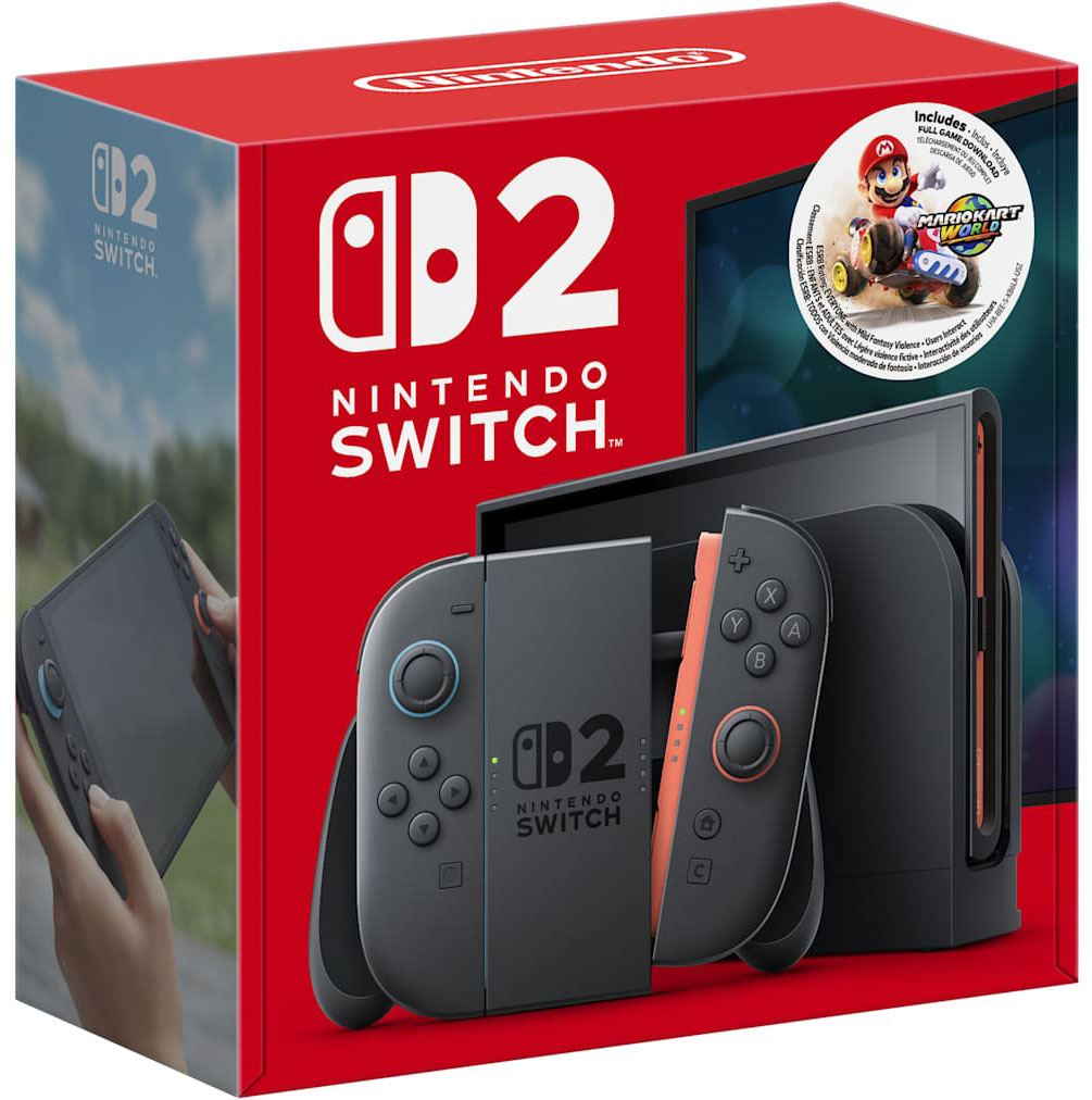 Nintendo Switch 2 Gaming Console with Mario Kart World Bundle - 045496885595