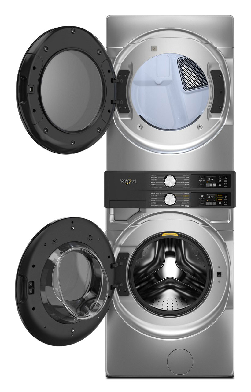 Front of Washer and Dryer Open