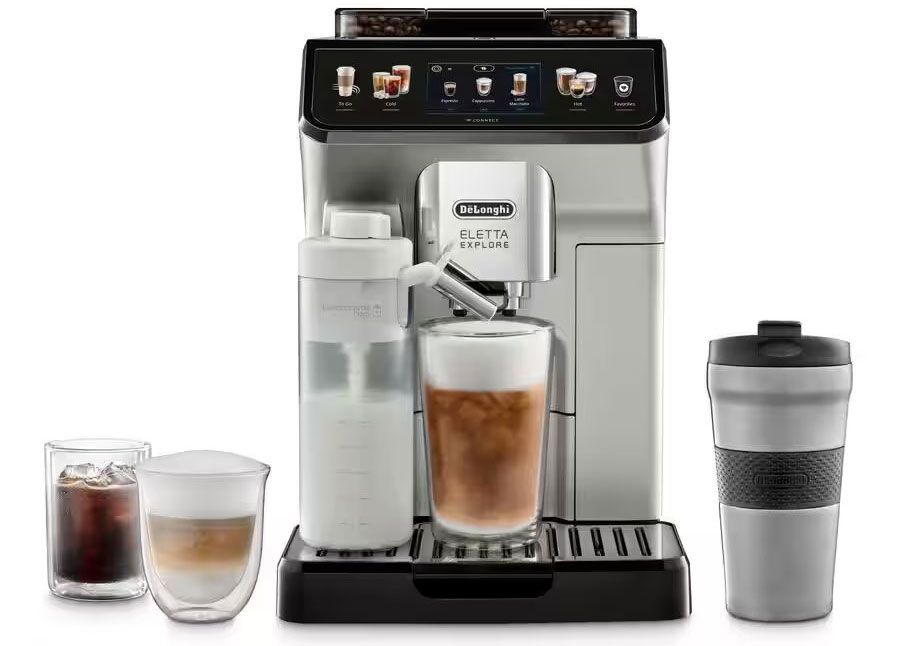 Front View of Delonghi Espresso Machine