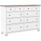 Archbold Furniture Portland Dresser with 10 Drawers in Driftwood | Snow White | Aged Graphite