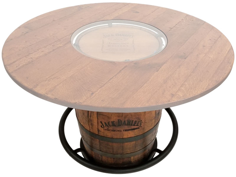 Front view of Gascho Furniture Jack Daniels Barrel Base
