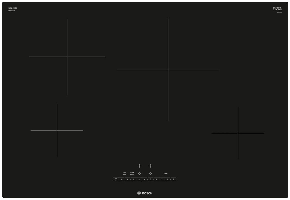 Bosch 500 Series 30" Black Frameless Induction Cooktop