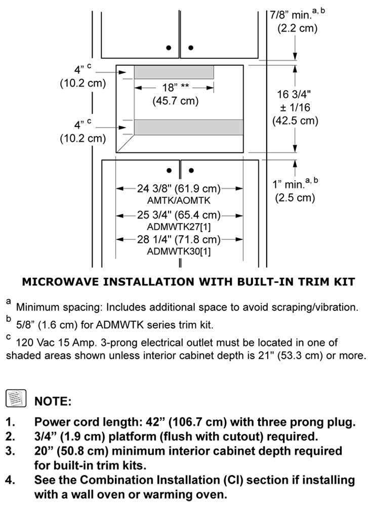 Dacor 30" Stainless Microwave Oven Trim Kit ADMWTK301S