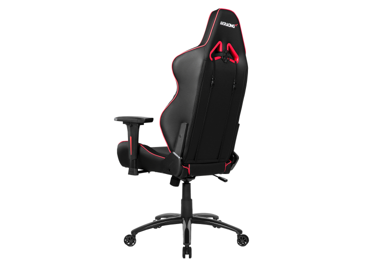 Technical diagram with dimensions for AKRACING chair showing measurements and specs.