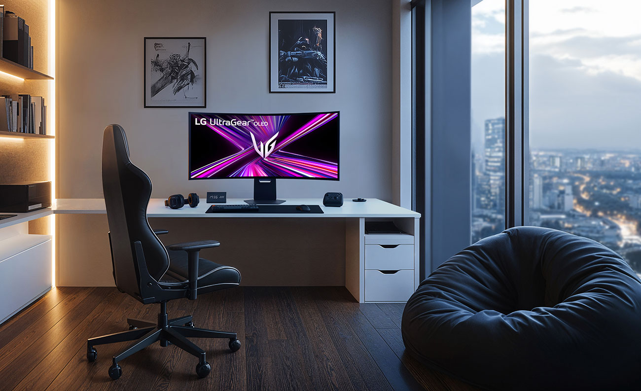View Of Monitor In Home Office