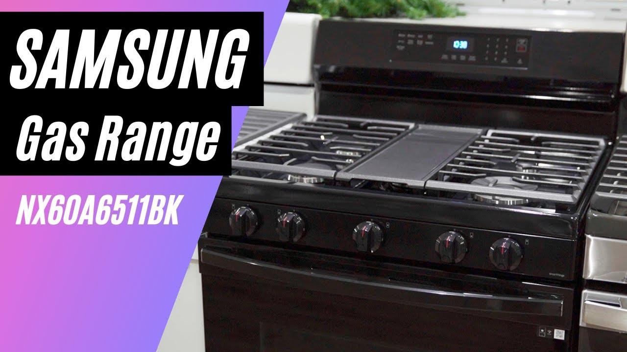 Watch Samsung NX60A6511 30in Freestanding Gas Range