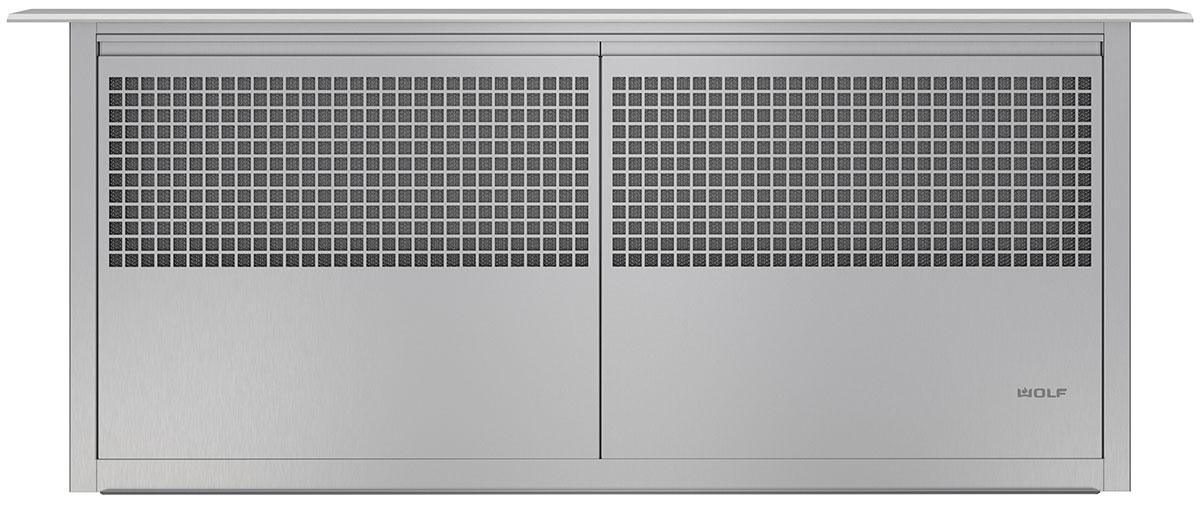 Front of downdraft in Stainless Steel.