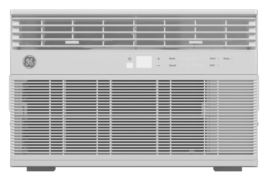 Front View of GE Air Conditioner in White