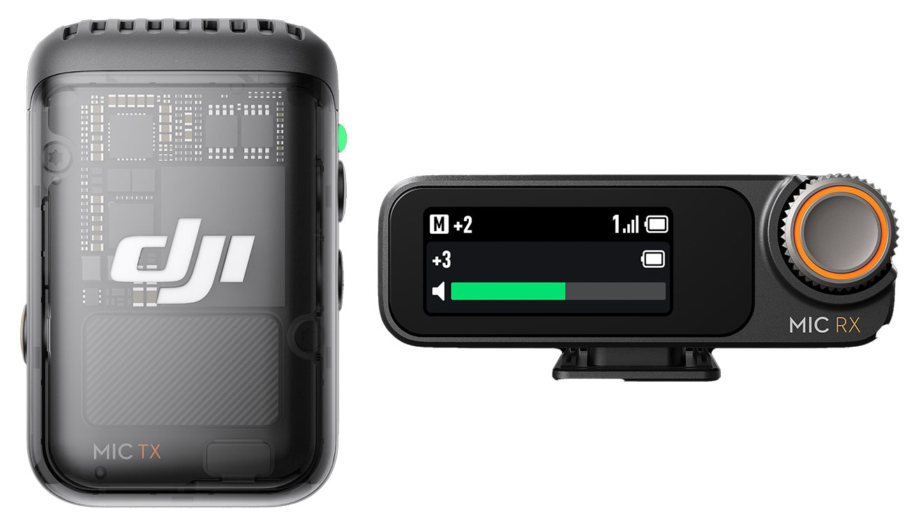 Top View of DJI Mic Transmitter and Receiver