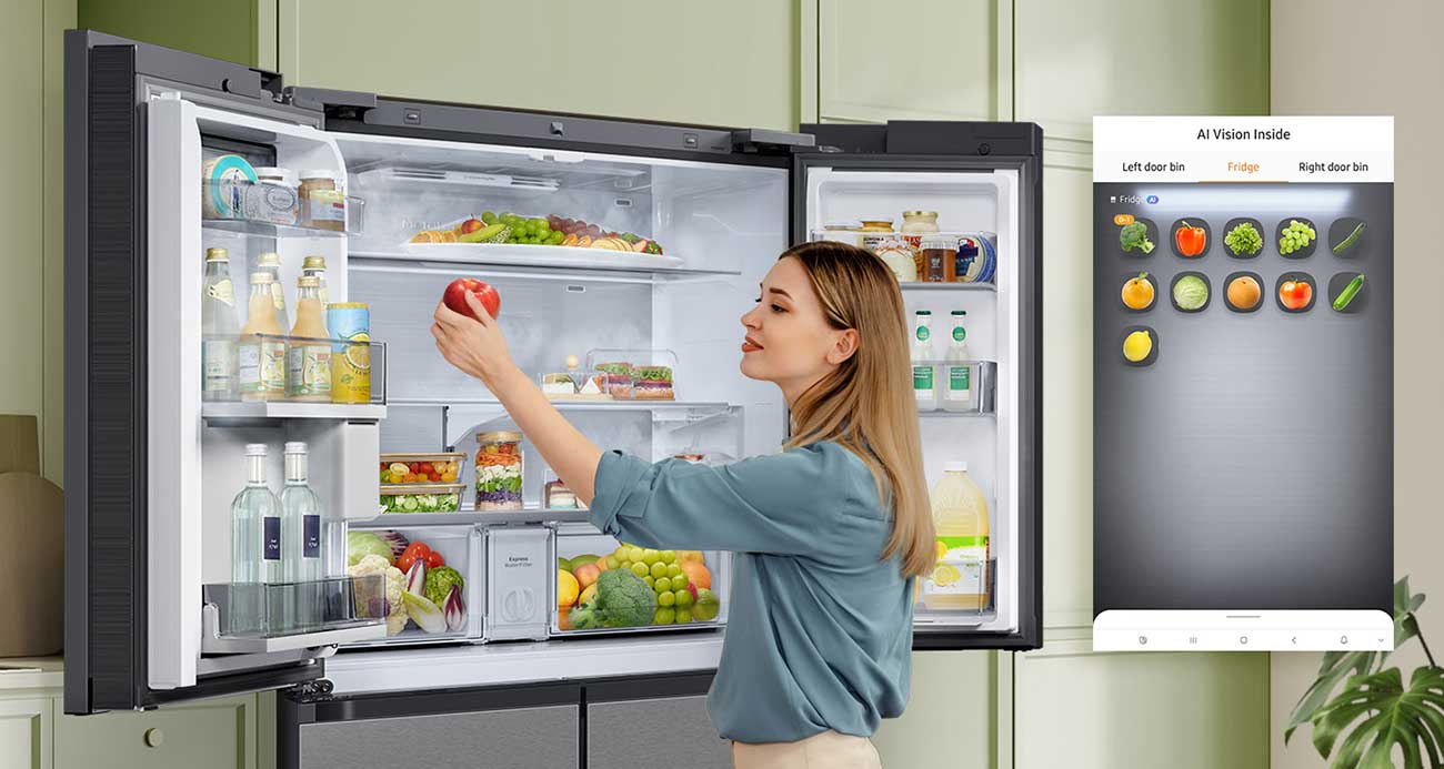 AI Vision view of Samsung Bespoke Refrigerator