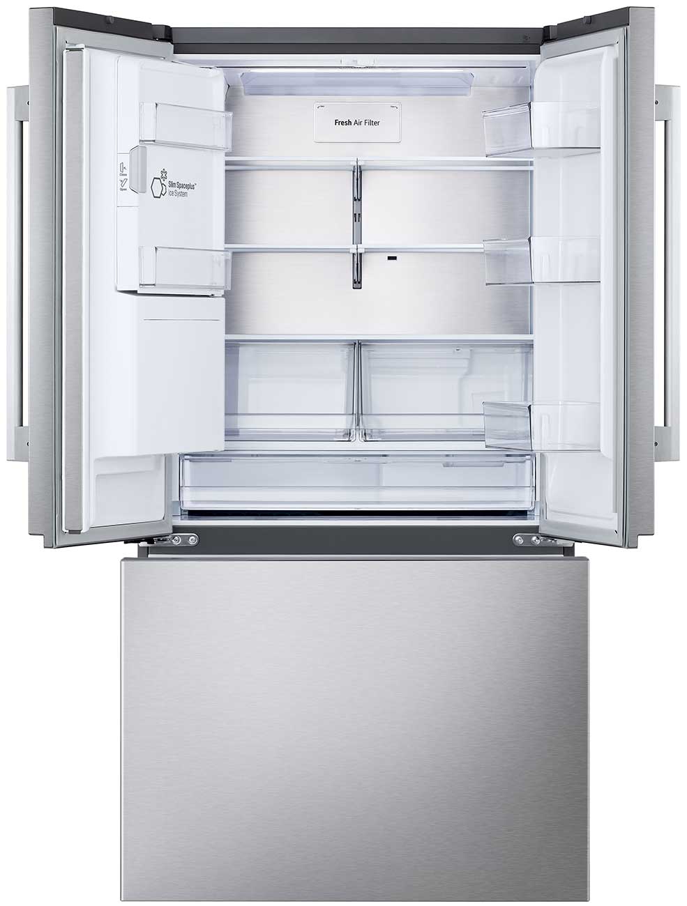 Open view of LG French Door Refrigerator