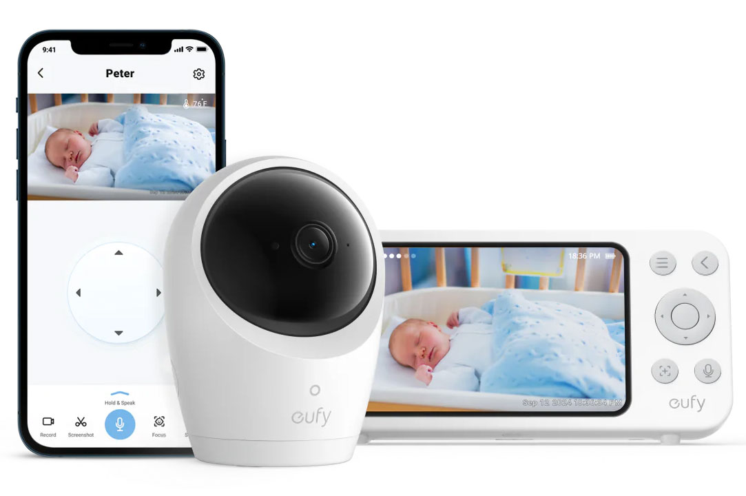 Front View of Eufy Baby Monitor Kit