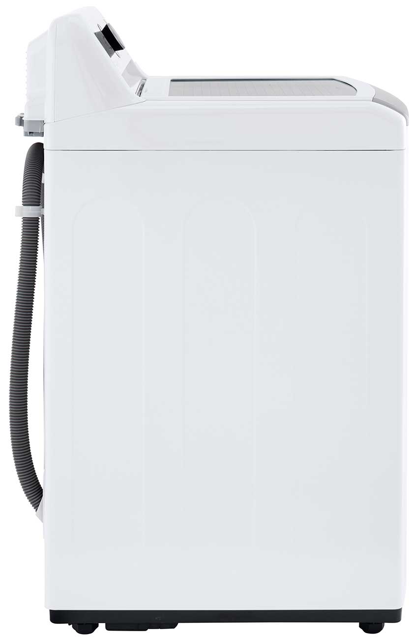 Side of a LG 5 Cu. Ft. Top Load Washer WT7150CW
