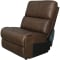 Flexsteel Armless Chair Henry in Burnt Umber Leather Finish