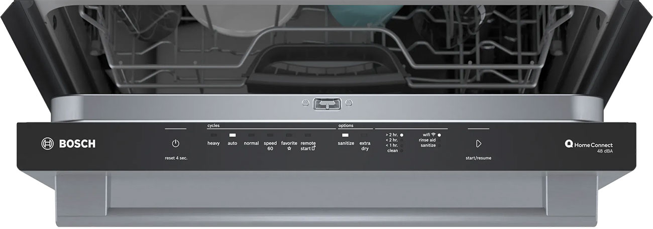 Controls view of Bosch Dishwasher